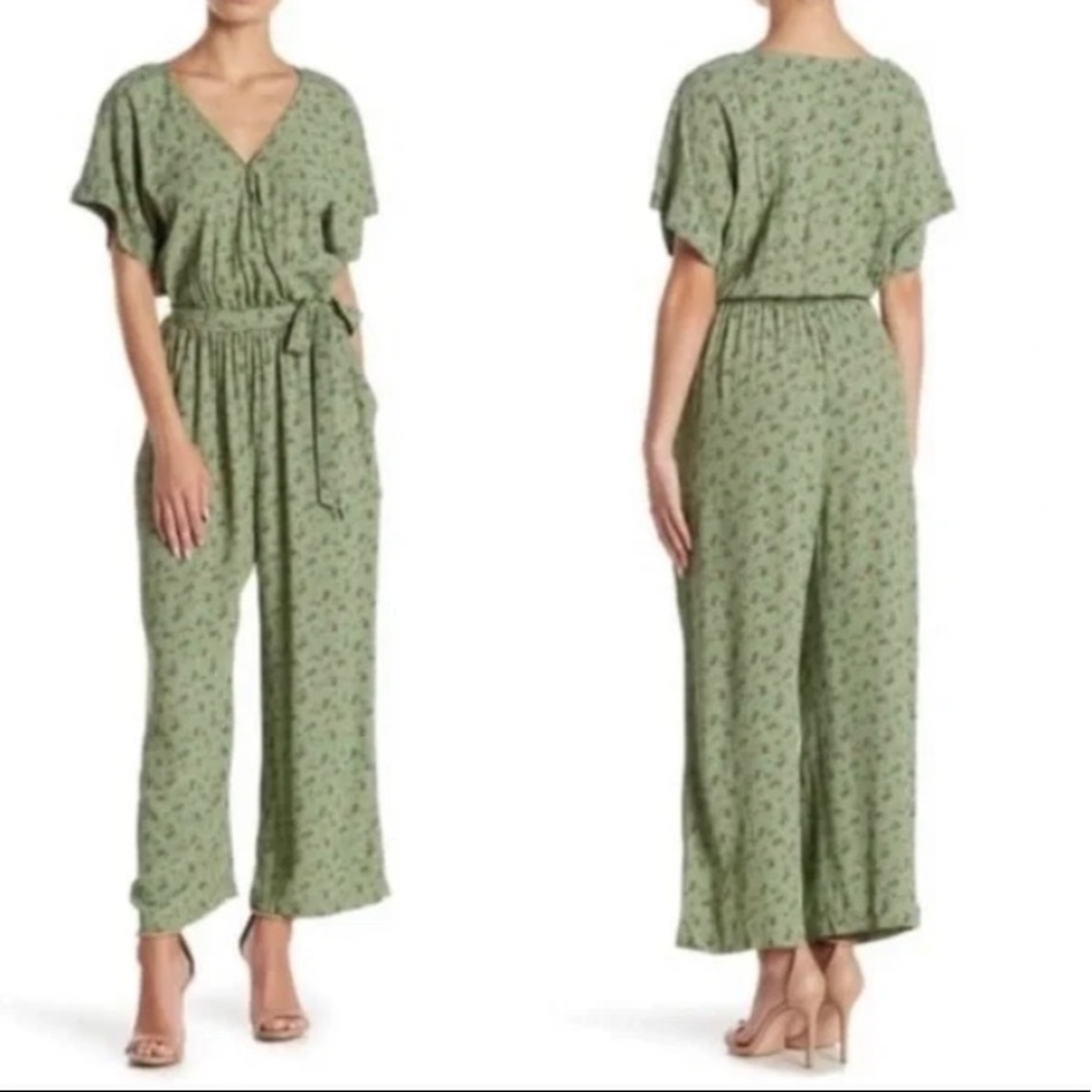 Sanctuary Green Floral Jumpsuit